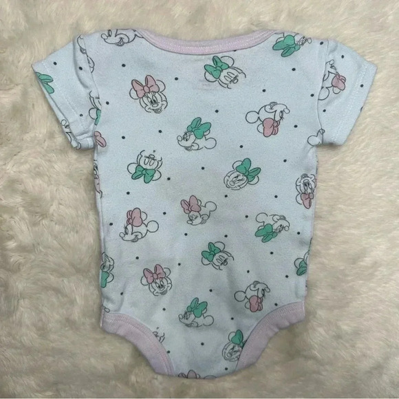 Disney Baby Onesie White  / Pink Minnie Mouse Size Newborn - Picture 11 of 16